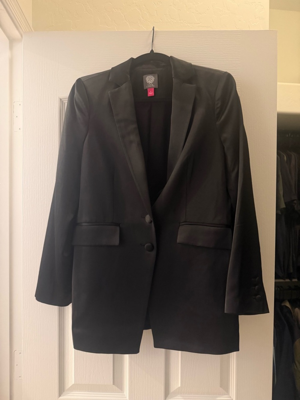 Vince Camuto Black Satin Women's Blazer